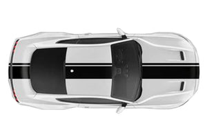 Offset Stripes Decals Graphics Vinyl Compatible with Ford Mustang