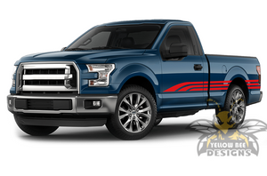 Decals for Ford F150 Regular Cab 6.5'' Old School Stripes Graphics
