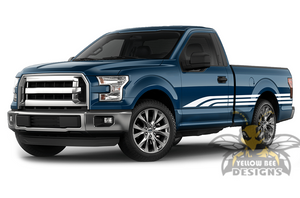 Decals for Ford F150 Regular Cab 6.5'' Old School Stripes Graphics