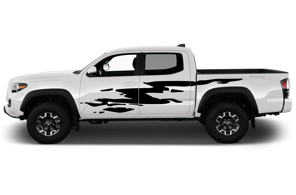 Paint Splash Side Graphics Decals Vinyl Compatible with Toyota Tacoma Double Cab