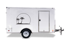 Load image into Gallery viewer, Palm Trees With Sunset Decals, Graphics For RV, Trailer, Camper 