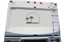 Load image into Gallery viewer, Palm Trees With Sunset Decals, Graphics For RV, Trailer, Camper 