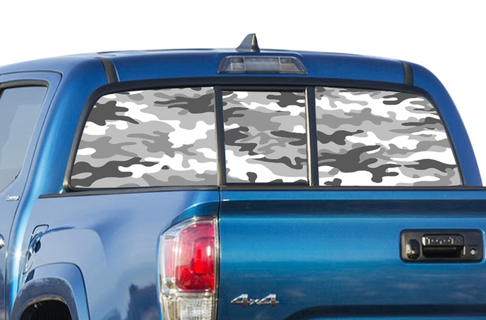 Perforated Army 2 Rear Window Decal Compatible with Toyota Tacoma