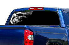 Load image into Gallery viewer, Perforated Black Skull Rear Window Decal Compatible with Toyota Tundra