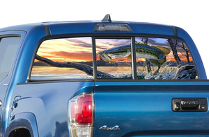 Perforated Blue Sea Rear Window Decal Compatible with Toyota Tacoma
