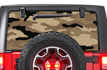 Load image into Gallery viewer, Brown Army Rear Window stickers Wrangler JL Perforated decals