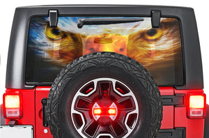 Perforated Eagle Eyes Rear Window Decal Compatible with JL Wrangler