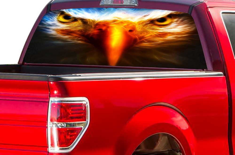F150 Perforated Decals Eagle Eyes Rear Window Compatible with F150