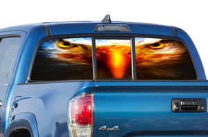 Perforated Eagle Eyes Rear Window Decal Compatible with Toyota Tacoma