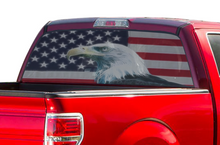 Load image into Gallery viewer, Ford F150 Perforated Eagle/USA Rear Window Decals Compatible with F150