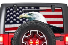 Load image into Gallery viewer, Perforated Eagle USA Rear Window Decal Compatible with JL Wrangler