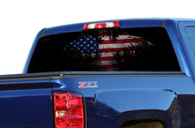 Load image into Gallery viewer, Perforated Rear Window US Eagle Decal Compatible with with Chevrolet Silverado