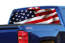 Load image into Gallery viewer, Perforated Rear Window USA Decal Compatible with with Chevrolet Silverado