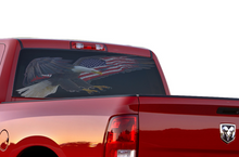 Load image into Gallery viewer, Perforated USA Eagle Rear Window Decal Compatible with Dodge Ram 1500, 2500, 3500
