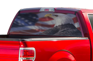 Ford F150 Perforated Eagle USA Rear Window Decals Compatible with F150