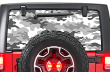 Load image into Gallery viewer, White Army Rear Window stickers Wrangler JL Perforated decals