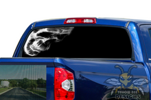 Load image into Gallery viewer, Black Skull Rear Window stickers Perforated Decals Toyota tundra