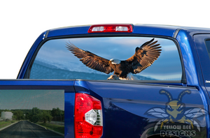 Blue Eagle Rear Window stickers Perforated Decals Toyota tundra 2019