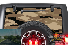 Load image into Gallery viewer, Brown Army Rear Window stickers Wrangler JL Perforated decals