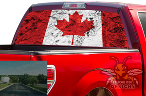 Canada Flag Rear Window decals Perforated vinyl Ford F150 2019, 2020, 2021