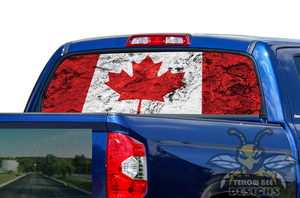 Canada Flag Rear Window stickers Perforated Decals Toyota tundra 2019, 2020, 2021