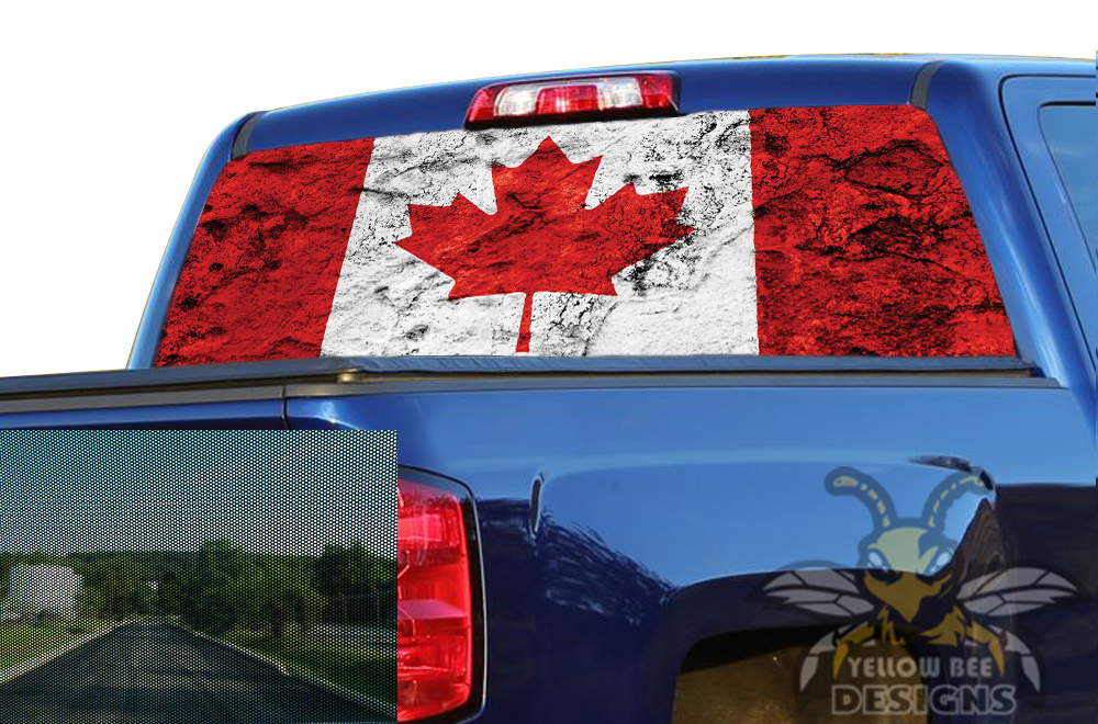 Adesivo Per Auto Germania Canada Bandiera – 15x10 Cm – Resistente UV E Graffi