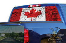 Load image into Gallery viewer, chevy silverado rear window decals Perforated Graphics Canada Flag