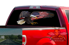 Load image into Gallery viewer, Eagle Flag USA Rear Window decals Perforated Stickers Ford F150