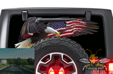 Load image into Gallery viewer, Eagle USA Flag Rear Window Wrangler jk Perforated Decals