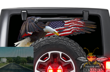 Load image into Gallery viewer, Eagle USA Flag Rear Window stickers JL Wrangler 2020 Perforated decals