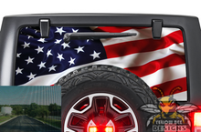Load image into Gallery viewer, Flag USA Rear Window stickers JL Wrangler 2019 Perforated decals