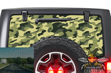 Load image into Gallery viewer, Green Army Rear Window 2016 Wrangler jk Perforated Decals, vinyl