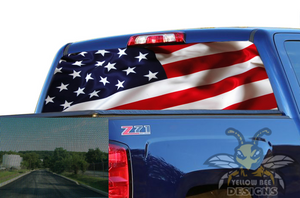 Perforated Graphics USA Rear window decals for chevy silverado