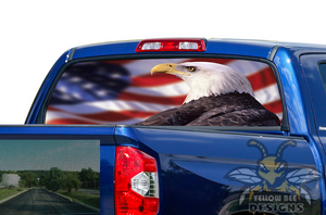 USA Eagle Rear Window stickers Perforated Decals Toyota tundra 2019, 2020, 2021