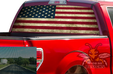 Load image into Gallery viewer, USA Flag Rear Window decals Perforated vinyl Ford F150 2018, 2019, 2020
