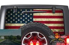 Load image into Gallery viewer, USA Flag Rear Window jk Wrangler 2016 Perforated Decals, vinyl