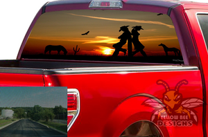 Wild West Rear Window decals Perforated Stickers Ford F150 2019, 2020, 2021