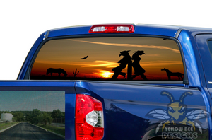 Wild West Rear Window decals Perforated stickers Toyota tundra