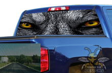 Load image into Gallery viewer, Chevy Silverado Perforated rear window Graphics Wolf Eyes
