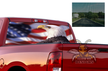 Load image into Gallery viewer, Perforated Eagle USA Rear Window Decal Compatible with Dodge Ram 1500, 2500, 3500
