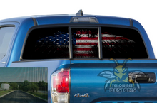 Load image into Gallery viewer, Perforated Eagle USA Rear Window Decal Compatible with Toyota Tacoma