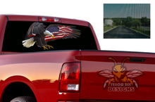 Load image into Gallery viewer, Perforated USA Eagle Rear Window Decal Compatible with Dodge Ram 1500, 2500, 3500