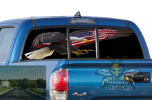Load image into Gallery viewer, Perforated USA Eagle Rear Window Decal Compatible with Toyota Tacoma