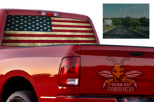 Load image into Gallery viewer, Perforated USA Flag Rear Window Decal Compatible with Dodge Ram 1500, 2500, 3500