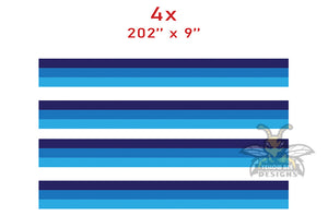 Graphics Blue Retro Stripe Decals For Fifth Wheel RV Trailer MotorΗome