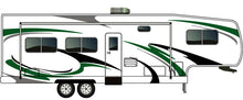 Load image into Gallery viewer, RV, Fifth Wheel Trailer Motor-Ηome, Caravan Decals, Graphics Kits Black-Green-Grey