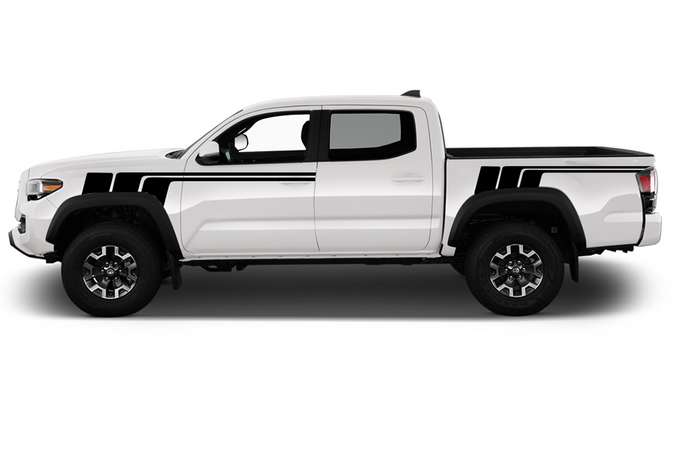 Racing retro vintage stripes Compatible with Toyota Tacoma