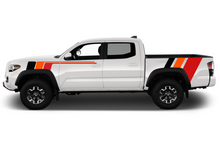 Load image into Gallery viewer, Racing retro vintage stripes Kit (Black, Orange, Red) Compatible with Toyota Tacoma Double Cab