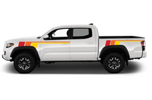 Load image into Gallery viewer, Racing retro vintage stripes (Red, Orange, Yellow) Compatible with Toyota Tacoma Double Cab