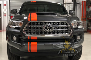 Racing Stripes Kit Vinyl Decal Compatible with Toyota Tacoma Double Cab
